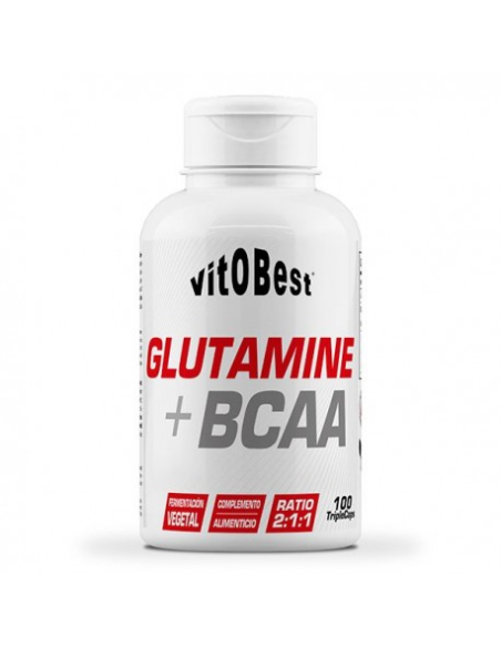 Glutamine + BCAA 100 Triplecaps Vit.O.Best  Energía y Recuperación