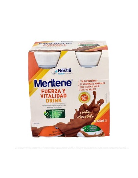 Meritene Drink Chocolate 4 Botellas 180 Ml de Meritene