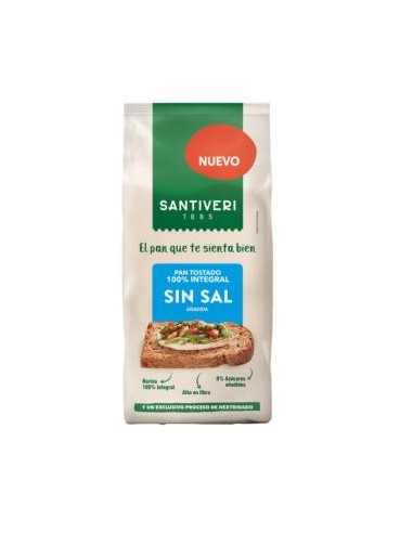 Pan Tostado 100% Integral S/Sal 200 Gr de Santiveri