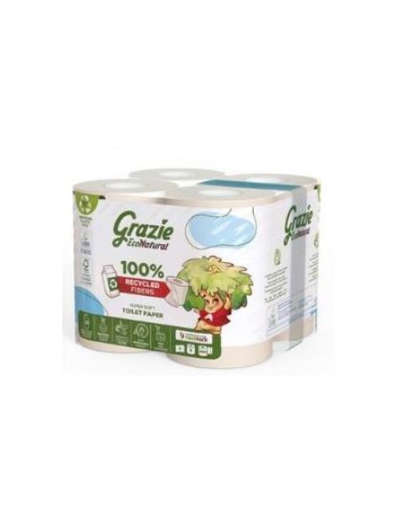 Papel Higienico Doble Capa  8 Rollos Bio de Grazie Natural