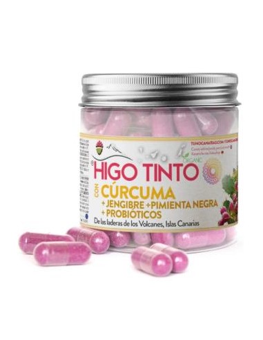 Higo Tinto Con Curcuma Jengibre Pimienta Negra 90 Cap de Tuno Canarias