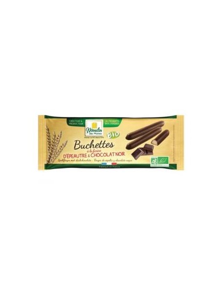 Buchettes De Espelta Bañados Chocolate 150 Gr Bio de Moulin Des Moines