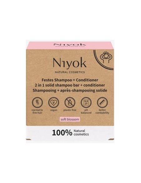 Champu + Acondicionador Solido Soft Blossom 80 Gr de Niyok