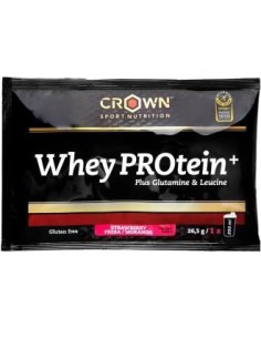 Whey Protein+, Sobre De 26 G Fresa de Crown Sport Nutrition