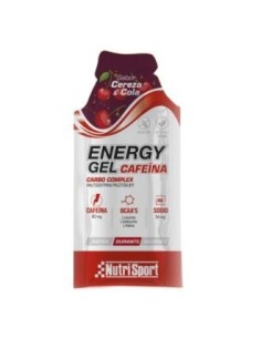 Energy Gel Cereza-Cola Con Cafeina 24 Uds de Nutrisport