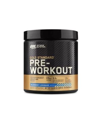 On Gold Standard Pre Workout 300G Blue Raspberry de Optimum Nutrition