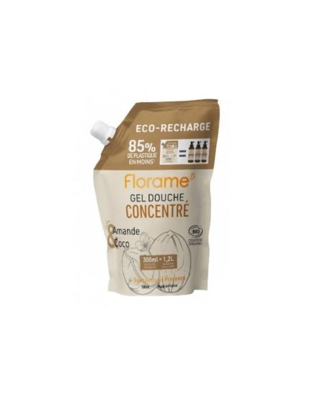 Eco Recarga Gel De Ducha Concentrado Almendras-Coco 300 Ml de Florame