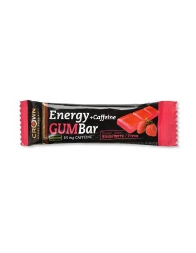 Energy Gum Bar Fresa + Cafeina 1 X 30 G de Crown Sport Nutrition