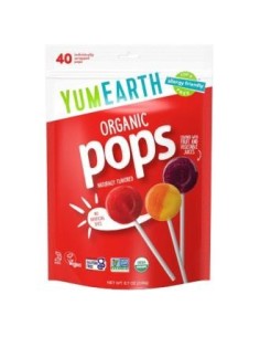 Piruletas Organicas Sabor Frutas 8 Sabores 40 Uds de Yum Earth