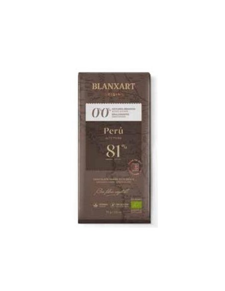 Chocolate Peru 81% S/Azucar S/Edulcorante 75 Gr Eco de Blanxart