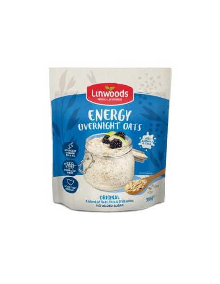 Energia Avena Overnight Original 300 Gr Vegan de Linwoods