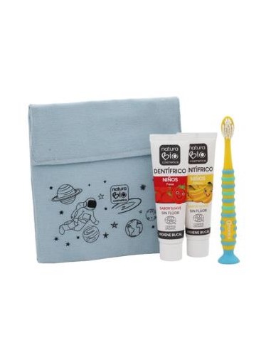 Desayuno Higiene Bucal Niños Bolsa Azul de Naturabio Cosmetics