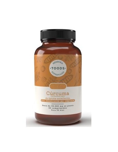 Toods Superfoods Cúrcuma 60 Comprimidos - Salud Natural