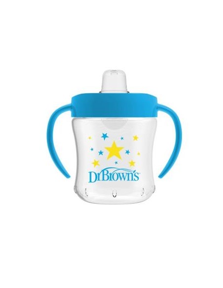 Vaso Transicion Asas Boq Blanda Suave +6M 180Ml de Dr. Brown´S