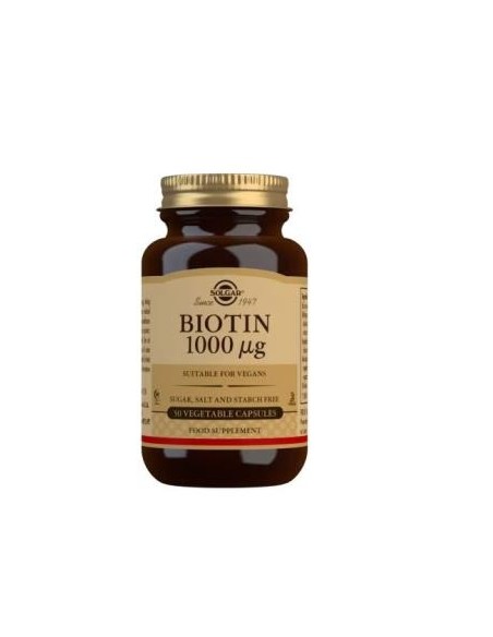 Biotina 1000Mcg. 50Cap. de Solgar