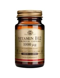 Vitamina B12 Cianocobalamina 1000Mcg. 100Comp.Mast de Solgar