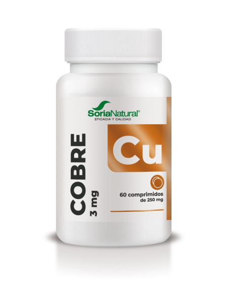 Cobre Liberacion Sostenida 250Mg 60Comp. de Soria Natural