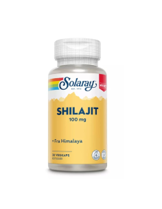 Shilajit 100 mg Solaray - 30 cápsulas vegetales naturales