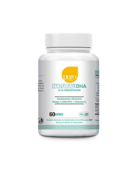 Pack 2 Natural DHA Alta Concentración 60 Perlas Omega Puro
