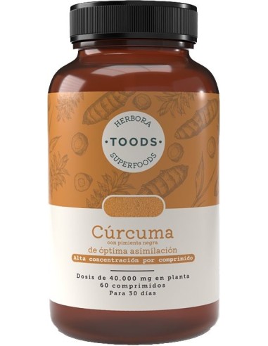 Toods Superfoods Cúrcuma 60 Comprimidos - Salud Natural