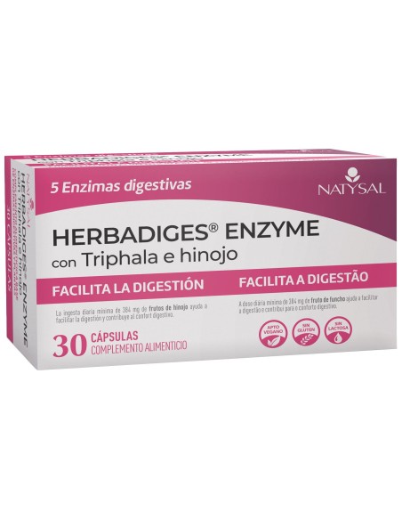 Herbadiges Enzyme con Triphala e Hinojo 30 Capsulas de Natysal