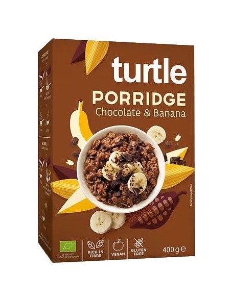 Porridge de Avena y Muesli con Chocolate y Plátano