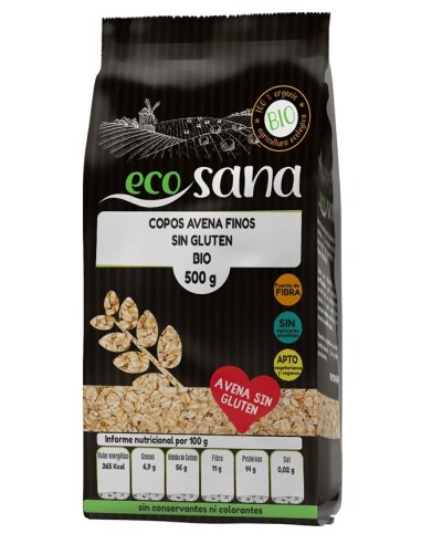 Copos de Avena Finos Integrales Sin Gluten Bio