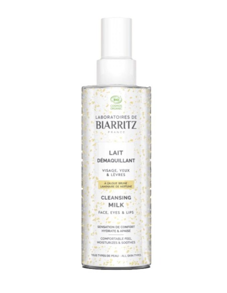 Leche Limpiadora Desmaquillante Cara Ojos  Labios 200 Ml de Alga Maris - Lab. Biarritz