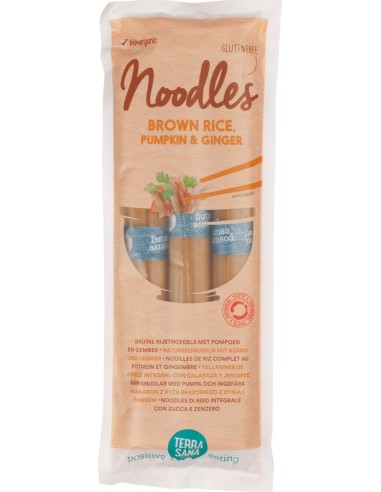 Noodles de Arroz Integral con Calabaza y Jengibre