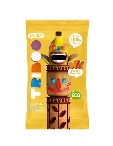 Snack De Plátano Y Manzana Bio, 25 G de Smileat