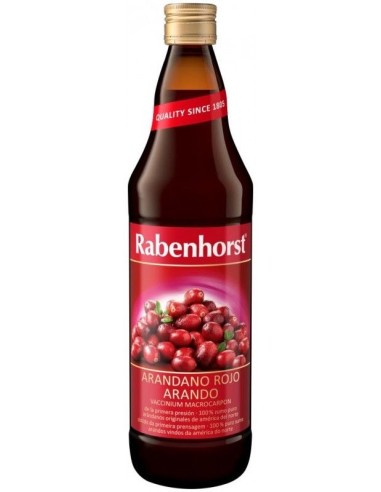 Zumo Arandano Rojo Americano 750 Mililitros Rabenhorst
