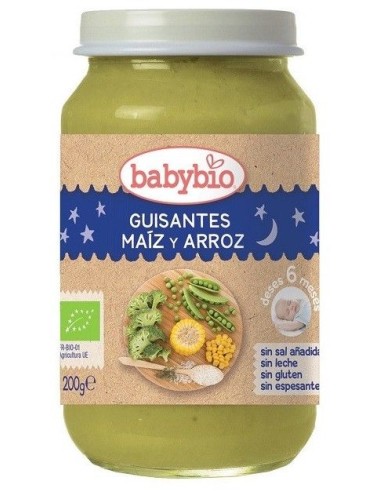 Tarrito Buenas Noches de Guisantes, Maíz y Arroz