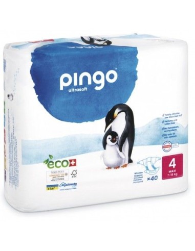 Pañales T4 7-18 Kg Bio, 40 Uds. de Pingo