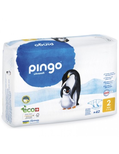 Pañales T2 3-6 Kg Bio, 42 Uds. de Pingo