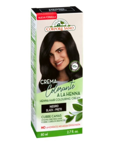 Crema Colorante a la Henna Negro