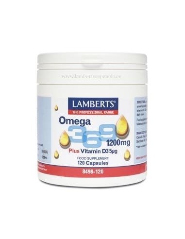 Pack 5 Uds. Omega 3,6,9 1200 mg + Vitamina D3 de Lamberts