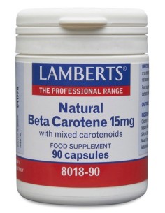 Natural Beta Carotene 15 mg 90 Caps - Pack of 2 Lamberts
