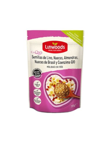 Semillas de Lino, Nueces, Almendras, Nueces de Brasil y Coencima Q10 Molidas