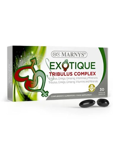 S-Exotique Tribulus Complex ? Tribulus + Gingko Biloba + Ginseng + Vitamina E  30 Cápsulas  Marnys