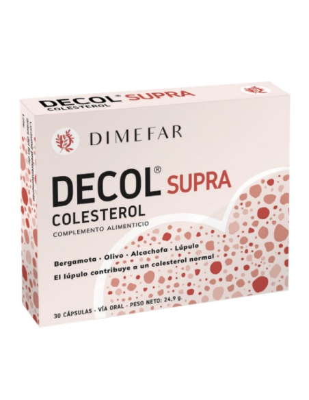 Decol Supra Colesterol 30 Cap. Dimefar  Control Natural Lipídico