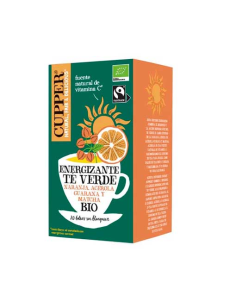 Té Verde Energizante Bio, 20 Bolsas de Cupper