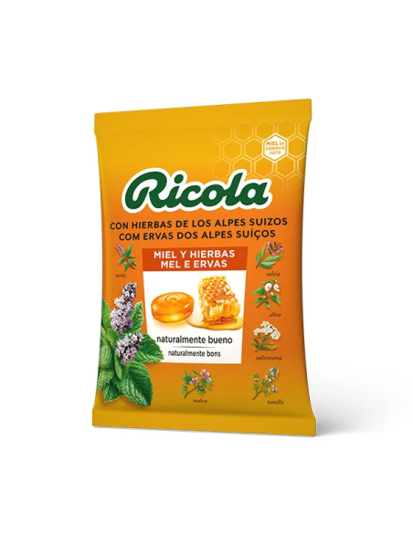Bolsa Miel y Hierbas Ricola  Alivio Natural y Sabor Único