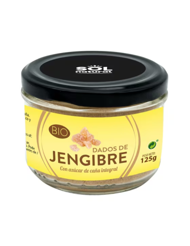 Jengibre Caramelizado en Dados Biolabrador  Sabor Natural