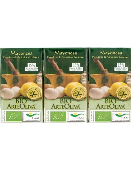 Mayonesa Arte Oliva Mediterránea Vita 3x125ml - Sabor Único