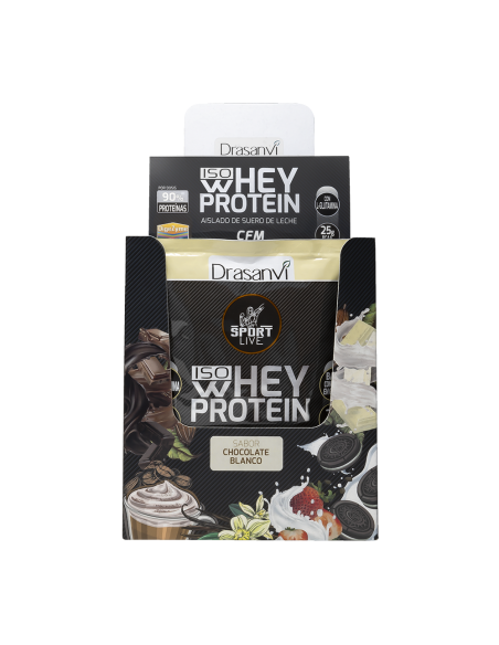 Monodosis Whey Protein Aislado Choco Blanco 30g Drasanvi