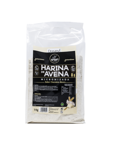 Harina de Avena Chocolate Blanco 1Kg Sport Live Drasanvi