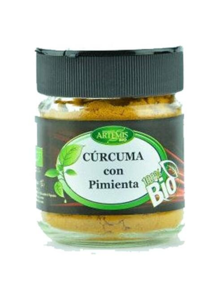 Pack 6 Uds. Cúrcuma Y Pimienta Tarro Grande Bio 80 g  de Artemis Bio