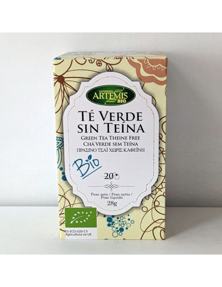 Pack 8 Uds Té Verde Sin Teína Bio Artemis 28 g Natural