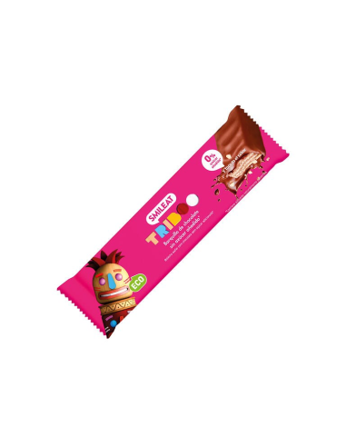 Barquillo Bio con Chocolate Smileat 40g  Snack Saludable