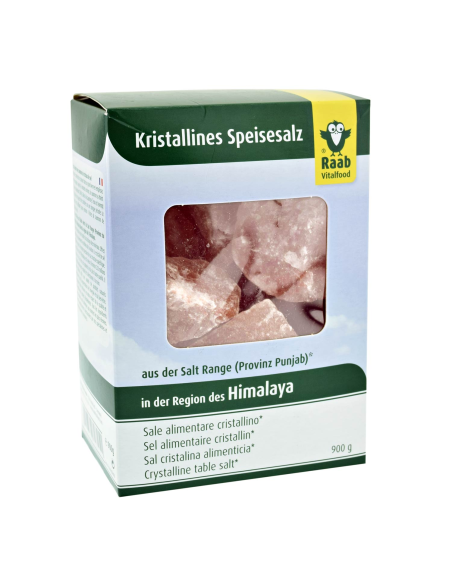 Sal Himalaya en trozos Raab Vitalfood 900g  Calidad pura